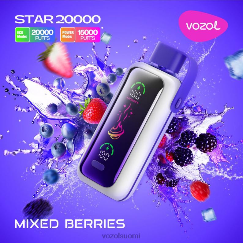 Vozol Hinta - VOZOL STAR 20 000 sekoitettuja marjoja 4RXT214