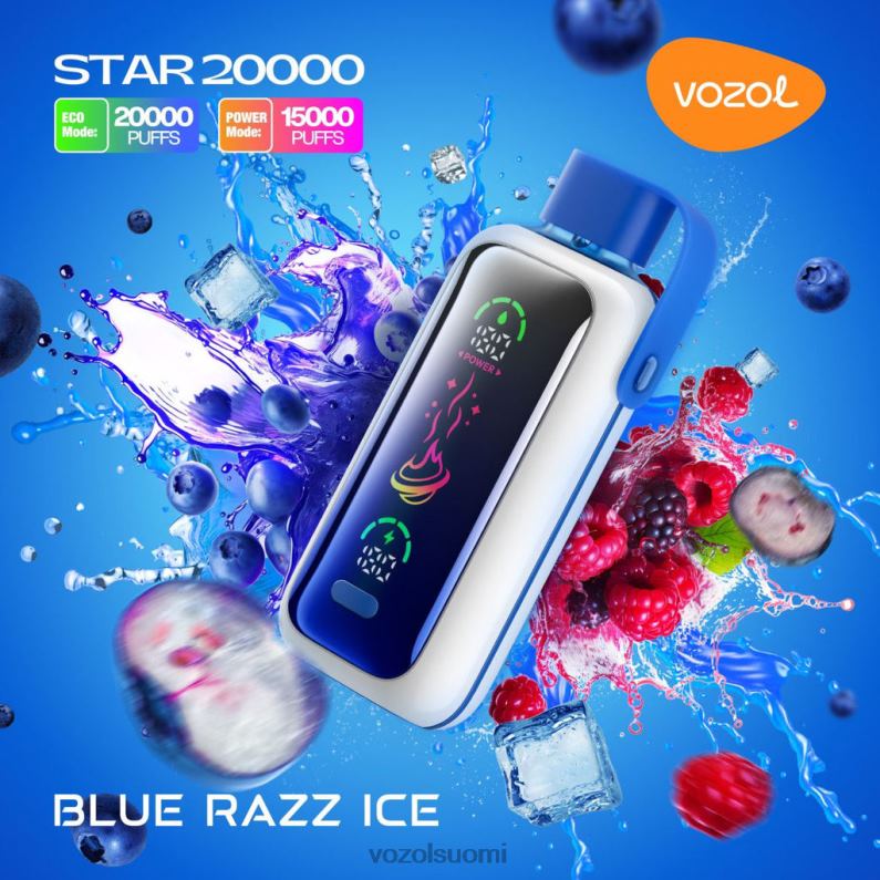 Vozol Hinta - VOZOL STAR 20 000 sininen razz-jää 4RXT24