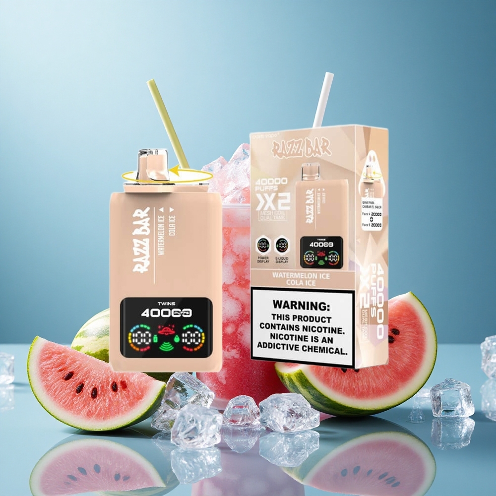 Arbusta-Jää & Cola-Jää Razz Bar 40000 Puffs Näyttöä 650 mAh