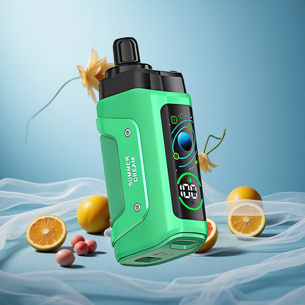 Kesäunelma Razz Bar 45000 Puffs 1.0 Ohm Mesh tyyppinen ja säädettävä ilmanvirtaus