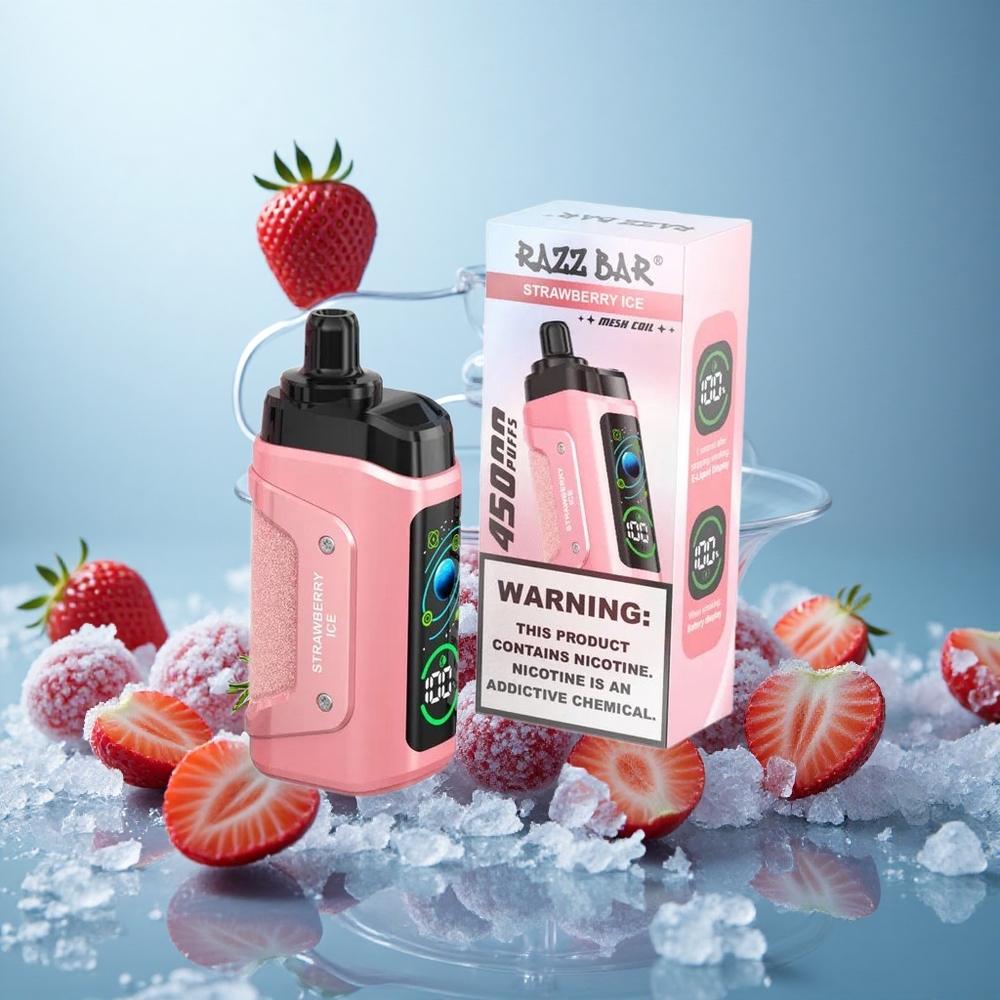 Mansikka-Jää Razz Bar 45000 Puffs 1.0 Ohm Mesh Coil
