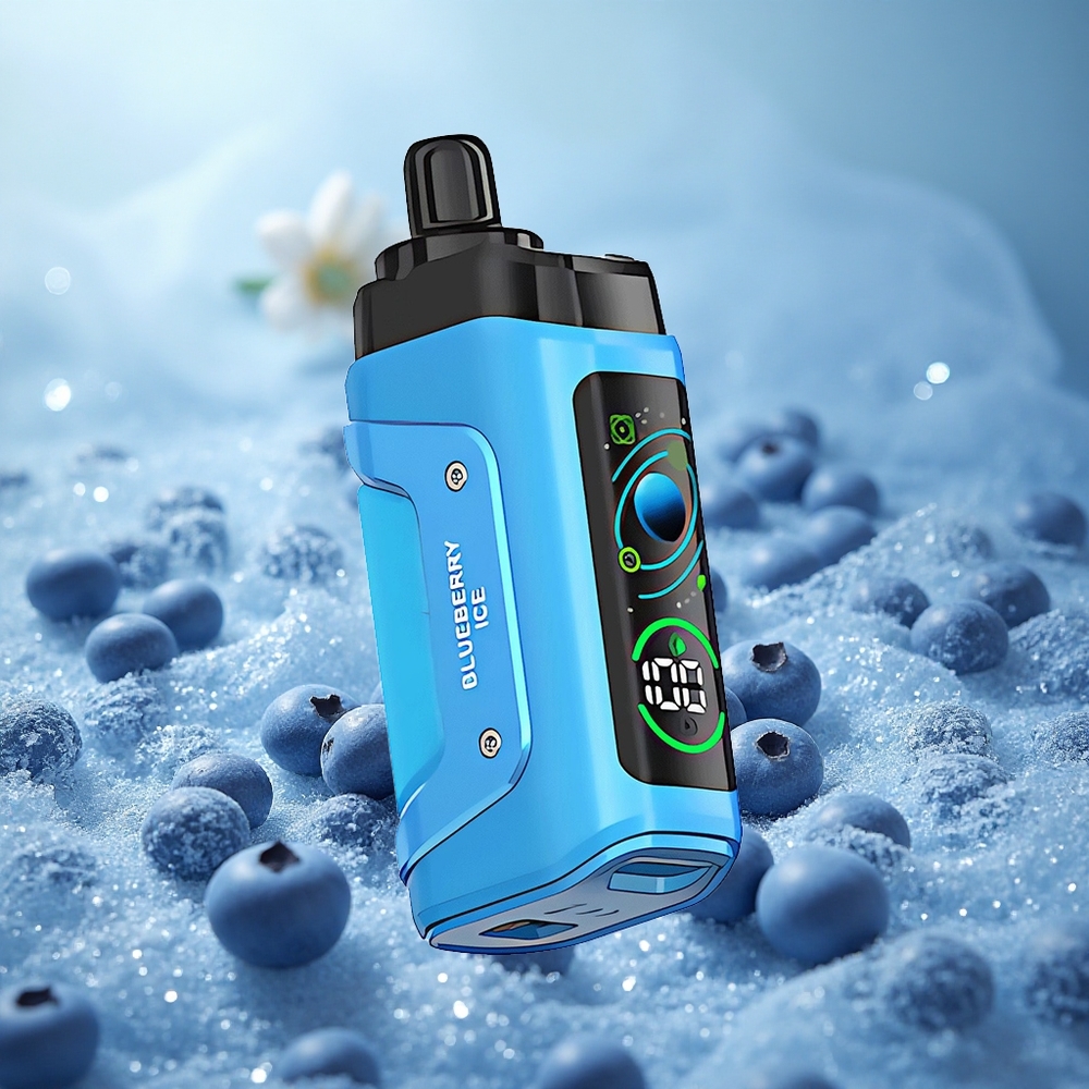 Mustikka-Jää Razz Bar 45000 Puffs Säädettävä Ilmanvaihto