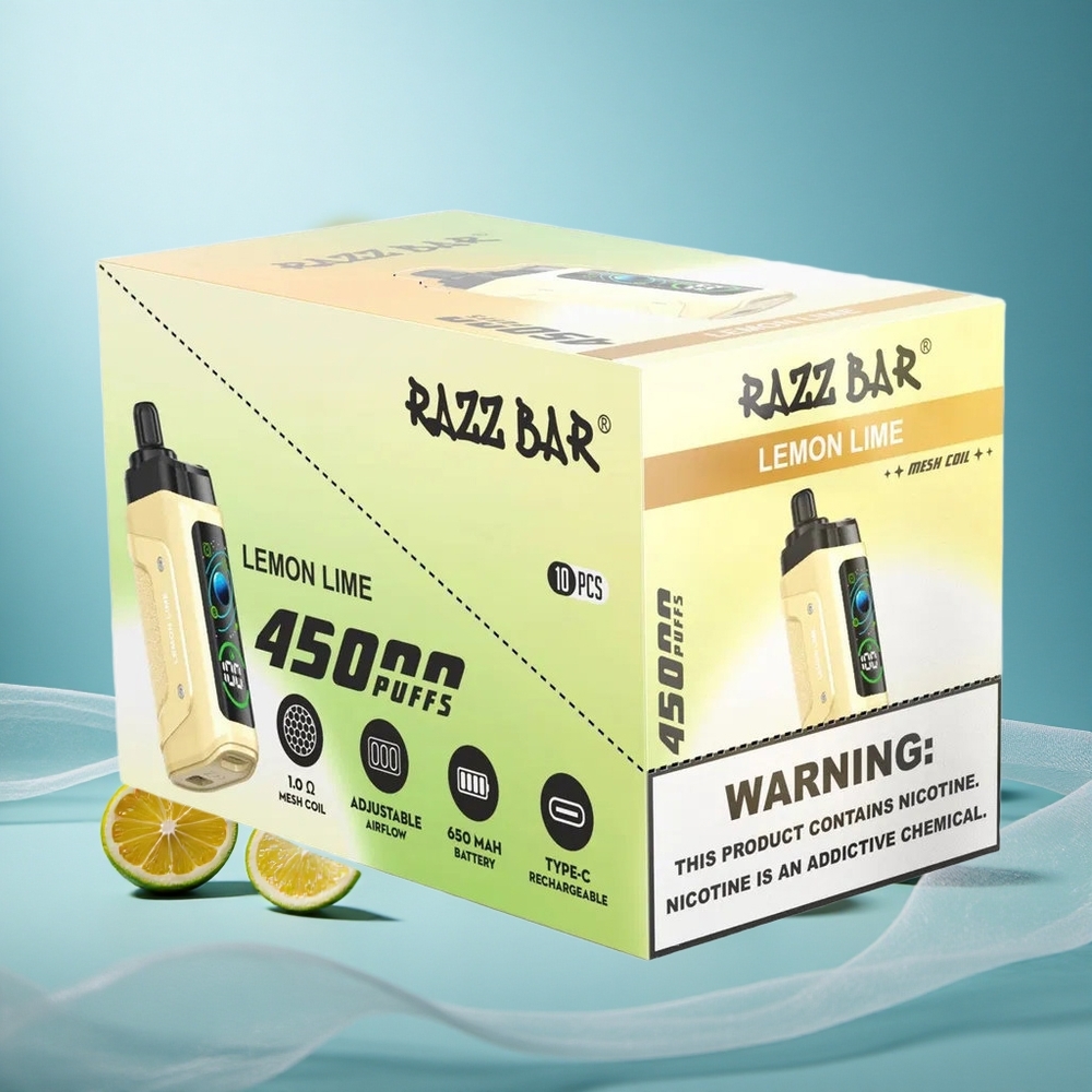 sitruuna-lime Razz Bar 45000 Puffs 1.0 Ohm Mesh Coil