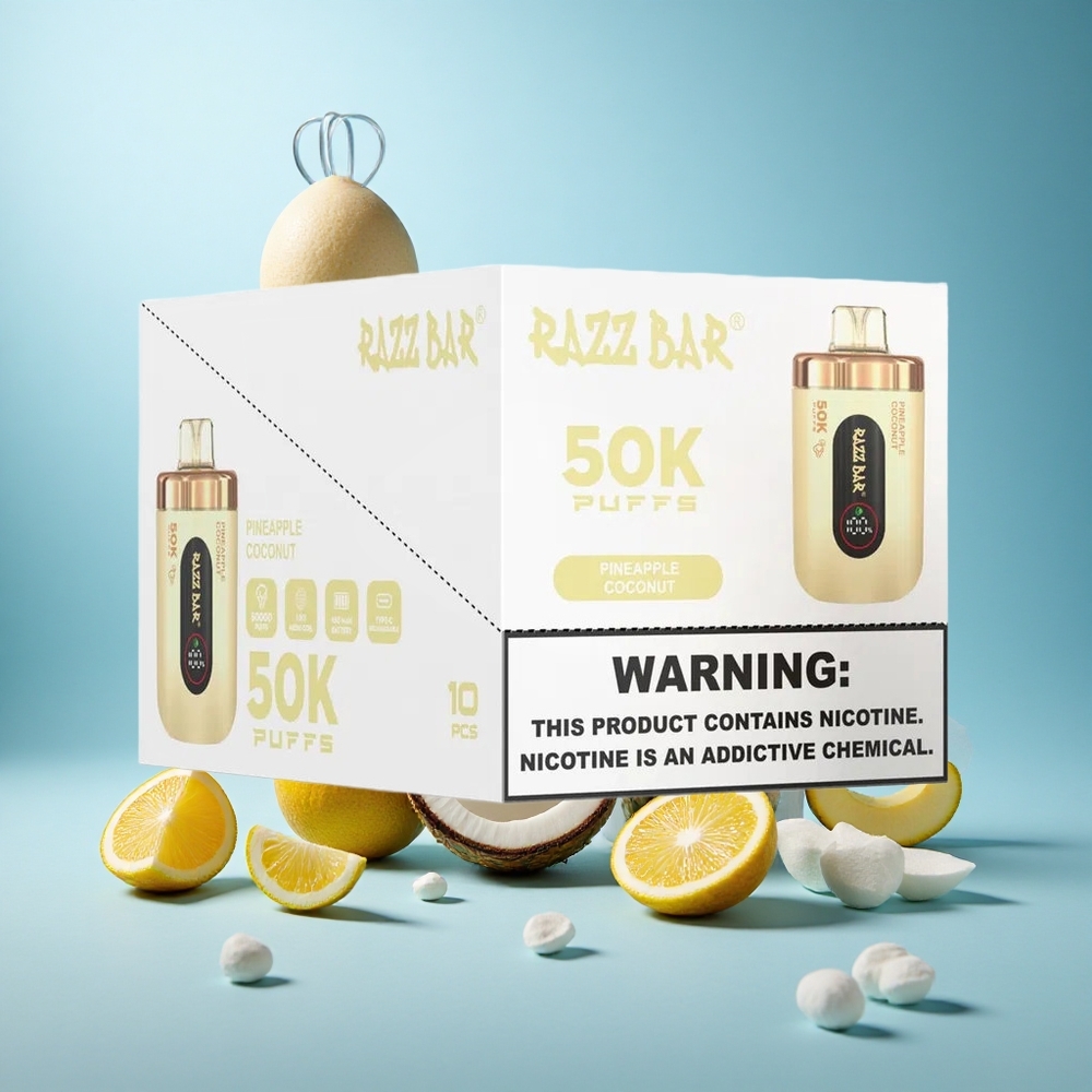 Ananas-Kookos Razz Bar 50K Suihinotto 1,0 Ohm Verkkokela