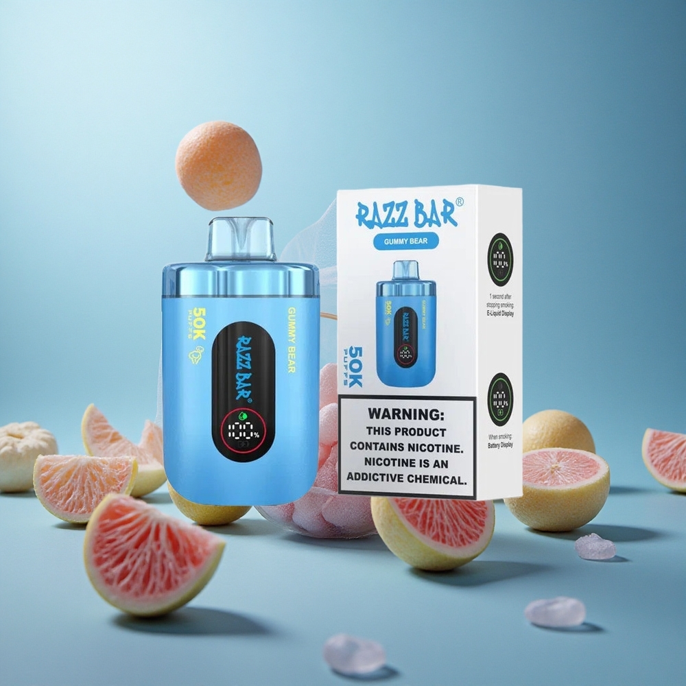 Karhunherkku Razz Bar 50K Suu 1.0 Ohm Verkkokäämi 650 mAh Akku