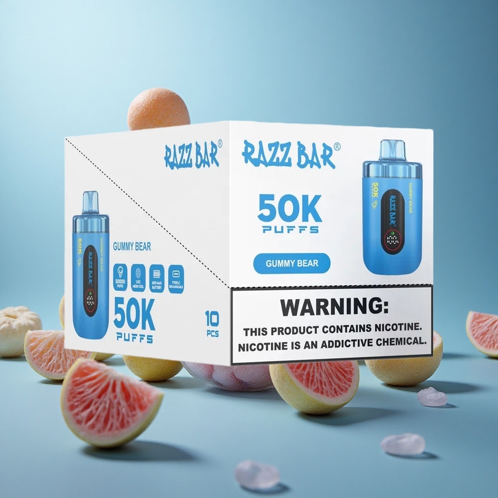 Karhunherkku Razz Bar 50K Suu 1.0 Ohm Verkkokäämi 650 mAh Akku
