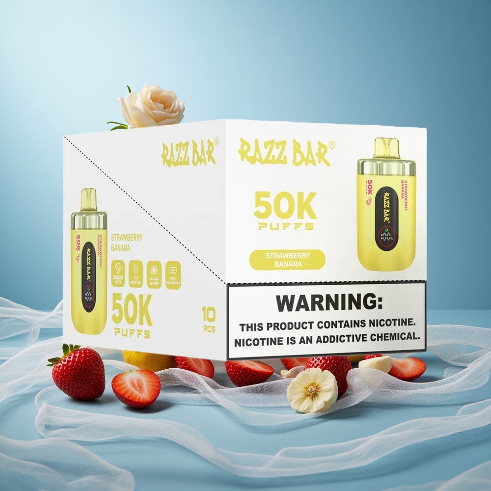 Mansikka-Banaani Razz Bar 50K Suu 1.0 Ohm Mesh Käämi