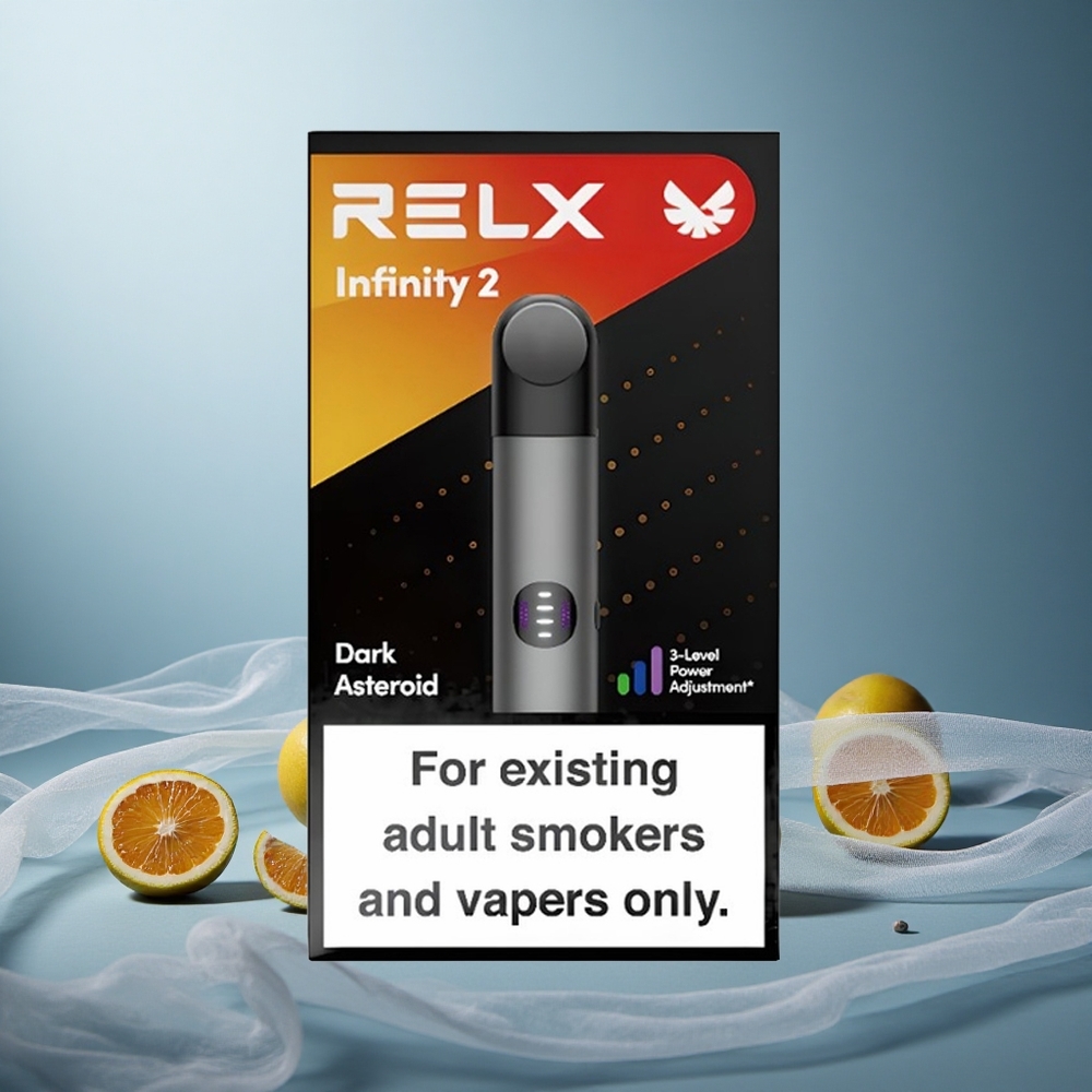 Harmaa RELX Infinity 2 1,9 ml ja 440mAh akku