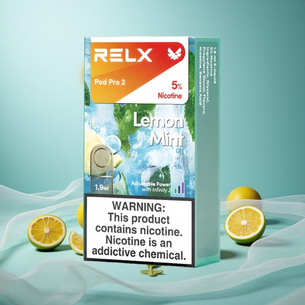 Sitruuna Minttu RELX Pod Pro 2 5% Nikotiinia & 600 Puffs