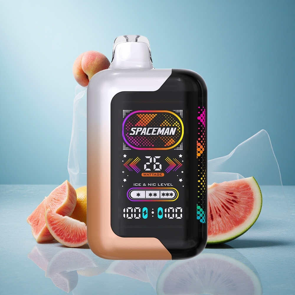 Mehukas Persikka-Vesimeloni SMOK SPACEMAN SP40000 Kertakäyttöiset sähkötupakat 20ml Mehukas Persikka-Vesimeloni SMOK SPACEMAN SP40000 Kertakäyttöiset sähkötupakat 20ml